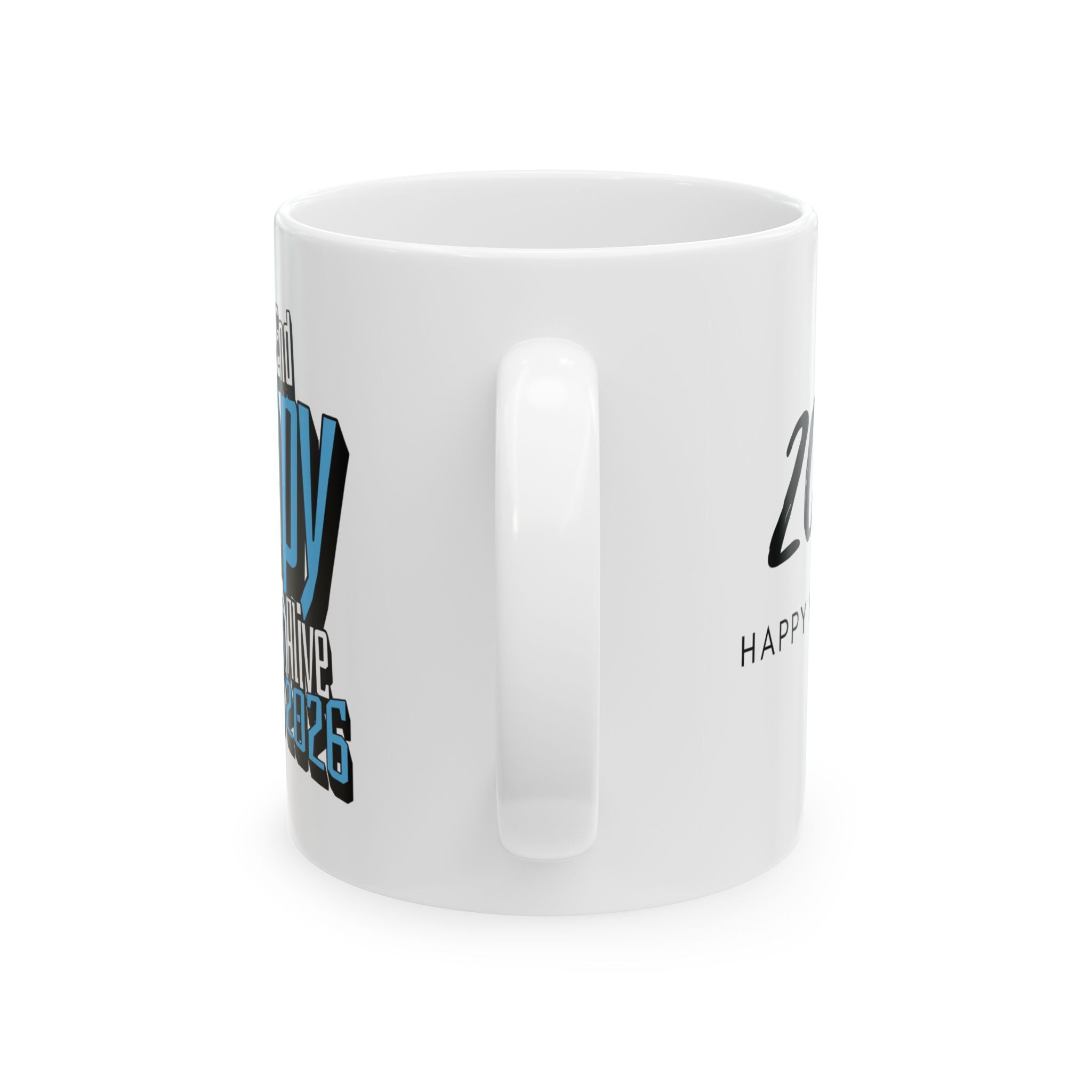 Funny Cat Lover Coffee Mug - 2025 End, Happy I'm Alive, Welcome 2026 - Ceramic Coffee Mug 11oz