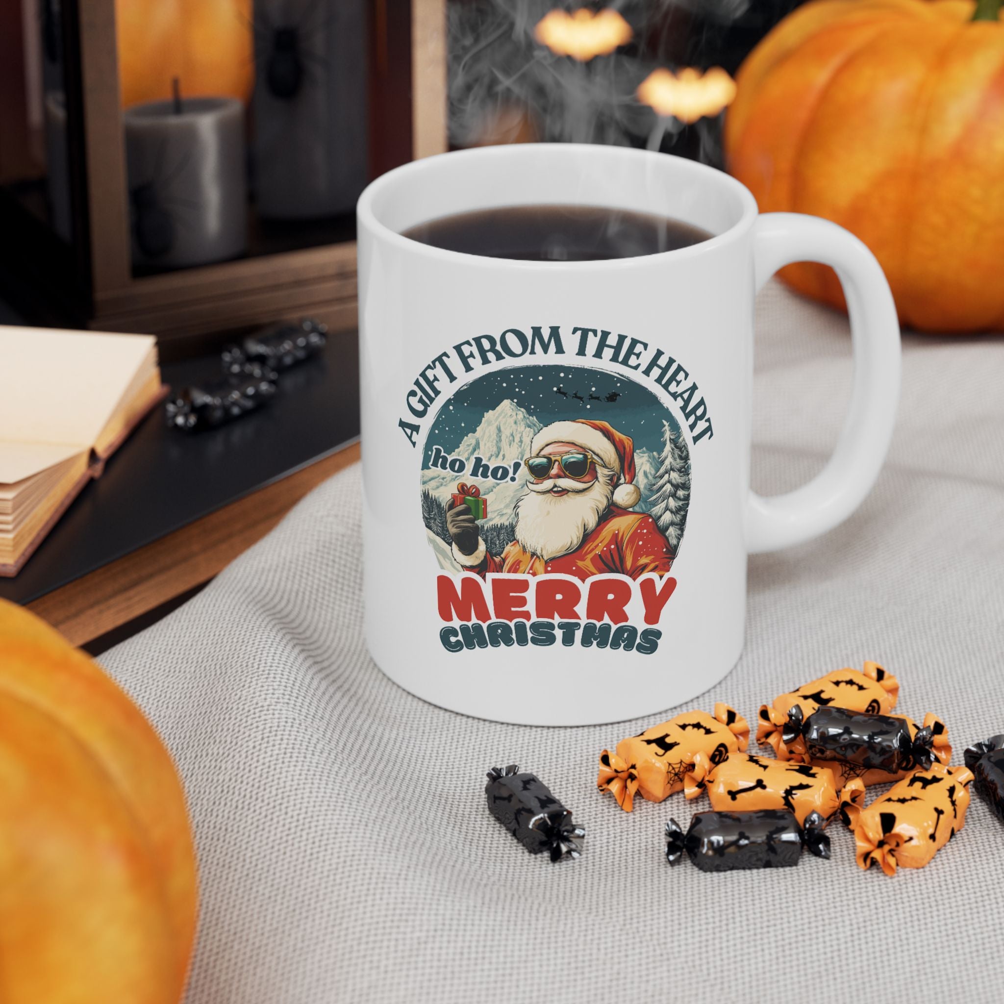ho ho! A gift from the heart - Merry Christmas - Ceramic Ocffee Mug 11oz