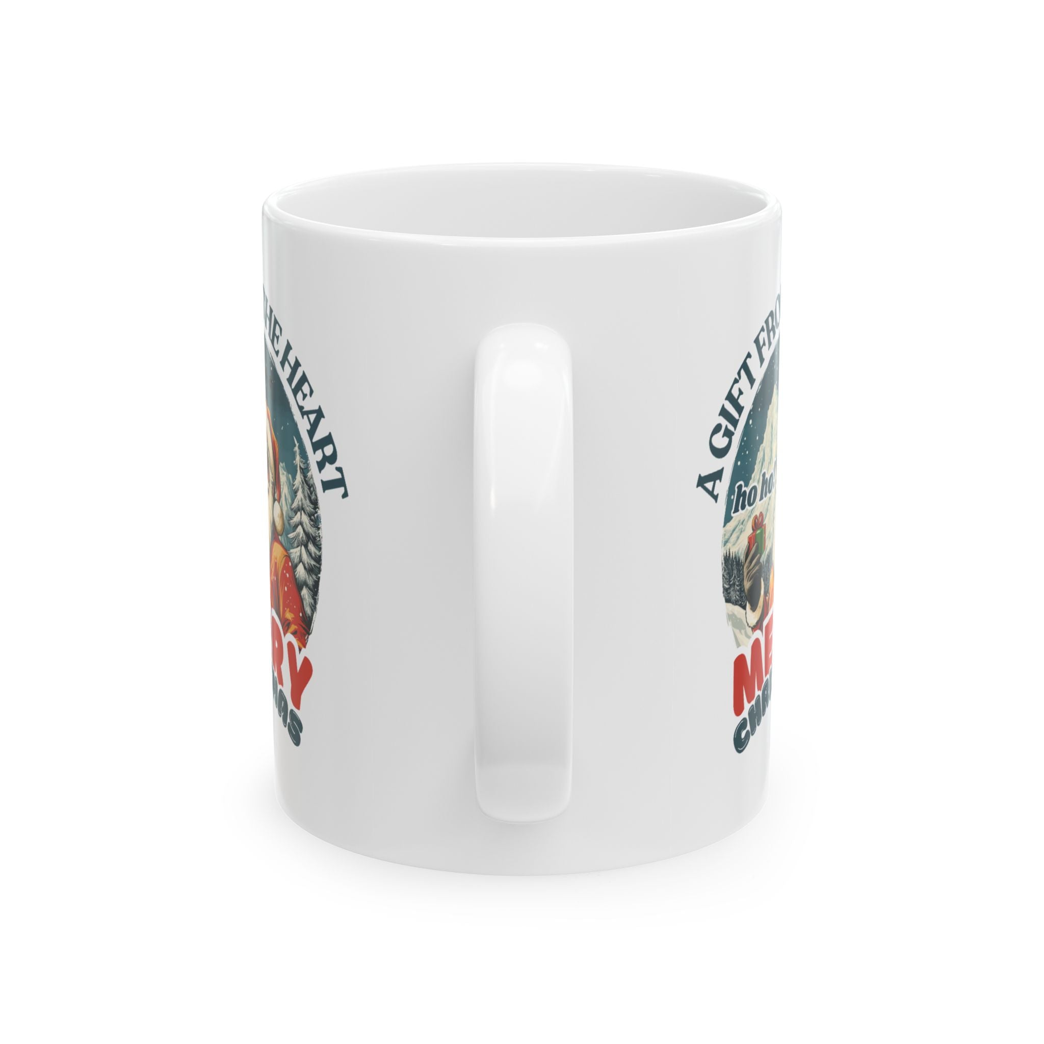 ho ho! A gift from the heart - Merry Christmas - Ceramic Ocffee Mug 11oz