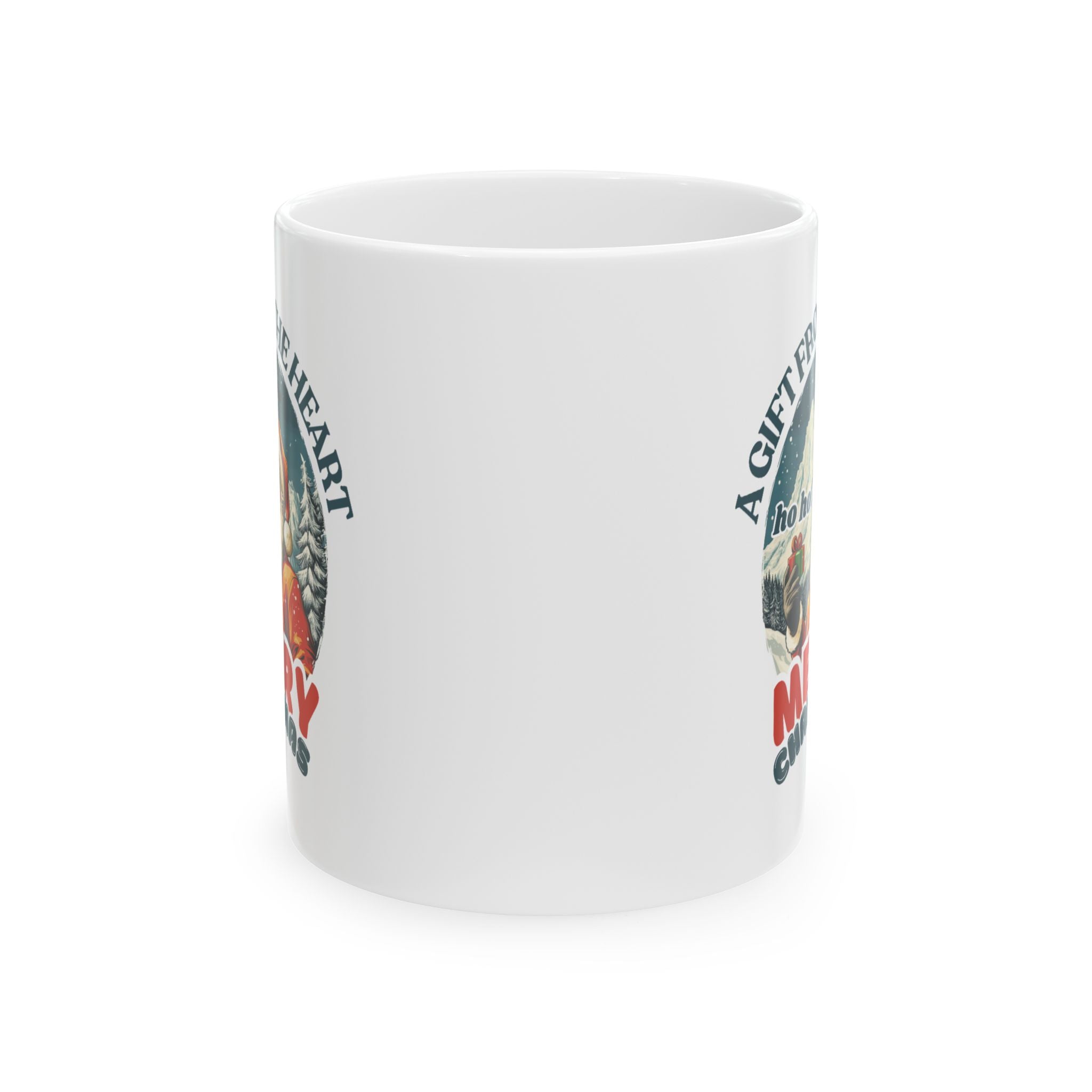 ho ho! A gift from the heart - Merry Christmas - Ceramic Ocffee Mug 11oz