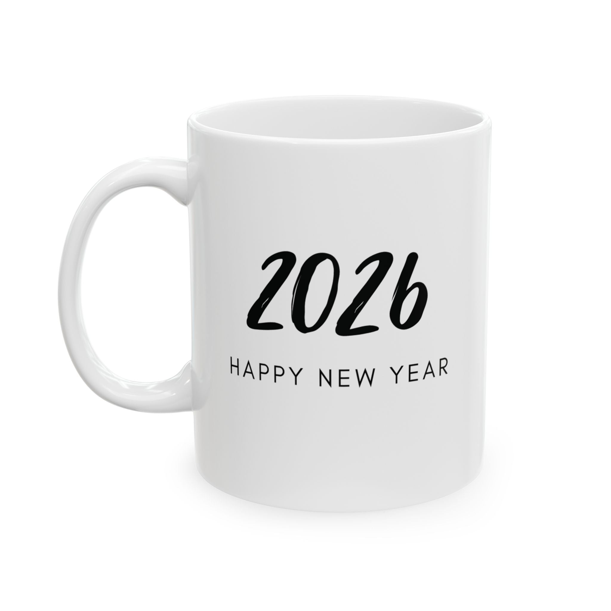 Funny Cat Lover Coffee Mug - 2025 End, Happy I'm Alive, Welcome 2026 - Ceramic Coffee Mug 11oz