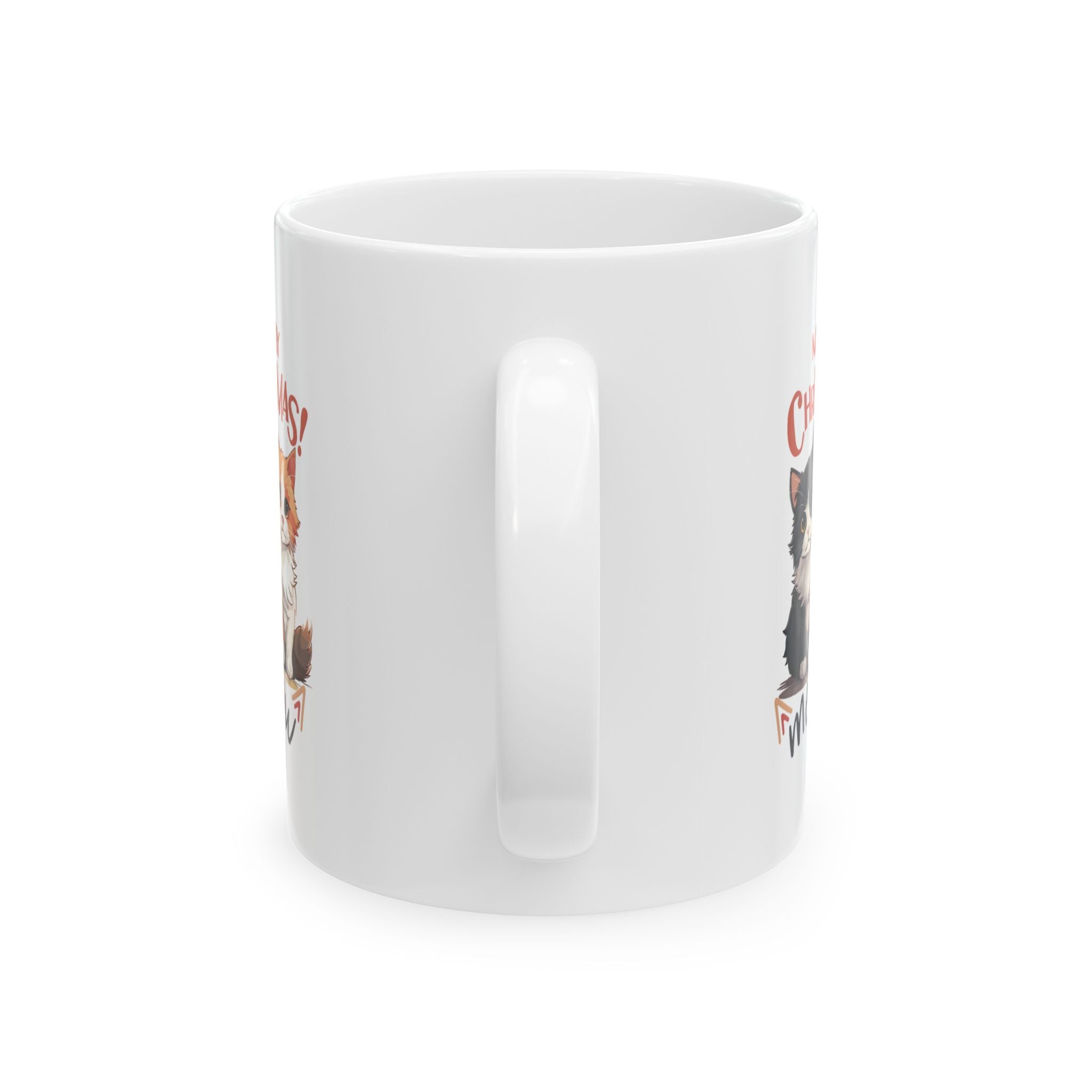 Meow Coffee Mug - Christmas Gift for Cats Lover - Ceramic Mug